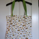 Handmade reversible tote bag. 