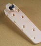 Wooden door wedge in the shape of a slice of cheese with a little mouse. - Image 1