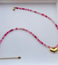 Pink Agate Necklace 46 cm and 5 cm extender - Image 3