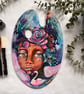 Original Artwork Tabitha - Painting on wooden Art Palette 