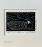 Lino Print onto Hand Made Paper - Amongst Trees Renishaw Hall - Image 1