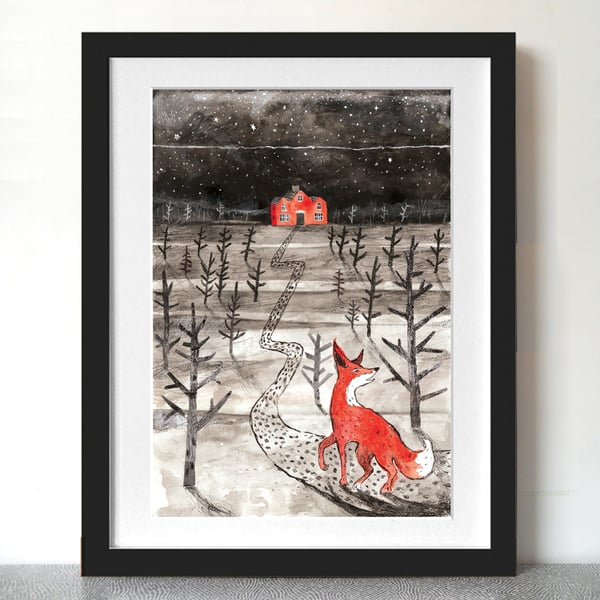 Fox art print, The Tale of Mr Fox a3 Print