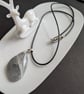 Handcrafted Stone Pendant with 44cm Rope Necklace