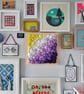 Purple Yellow Felt Wall Art - Abstract Diagonal Blobs - Image 6