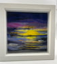 Ocean Sunset ,needle felting original art 