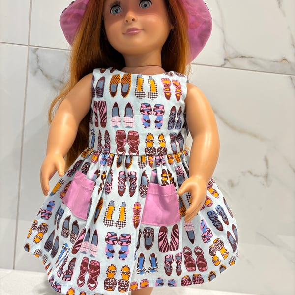 Dolls Shoe Dress and Hat