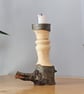 Wood-turned Rustic Candle Holder - Hawthorn