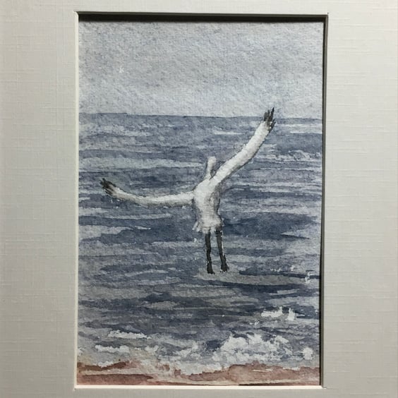 Seashore Egret original painting 