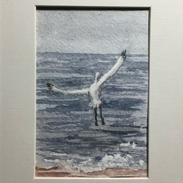 Seashore Egret painting 