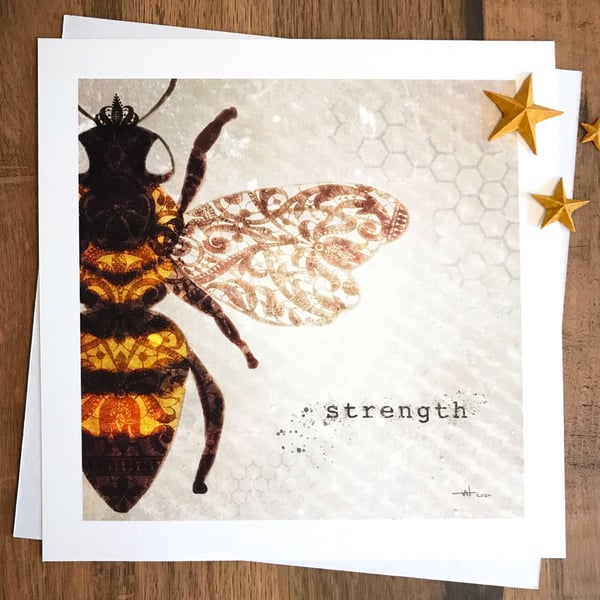 Strength of the Bee - Square Giclée Art Print