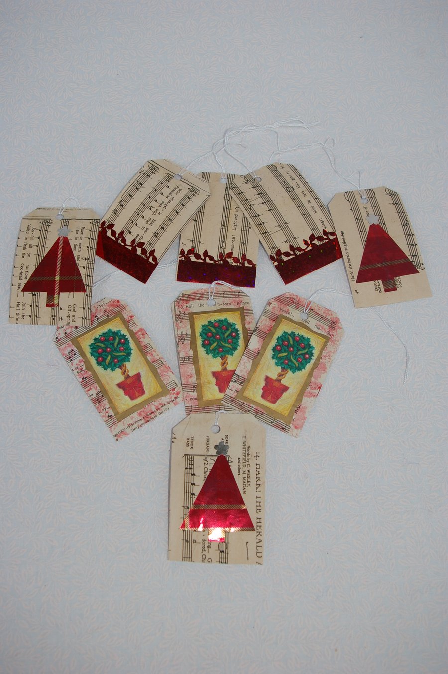 Christmas Gift Tags a mixed set of Nine