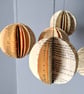 Paper Book Christmas Decorations, Beige, Globe, Librarycore - Image 6