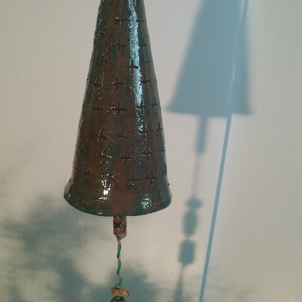 Copper coloured Ceramic Bell