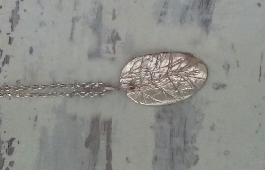 Fine Silver Fennel Pendant 