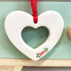 Cream Ceramic heart decoration with Love motif