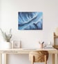 Original textured painting, Abstract Seascape, Acrylic wall art 12x16 inches  - Image 3