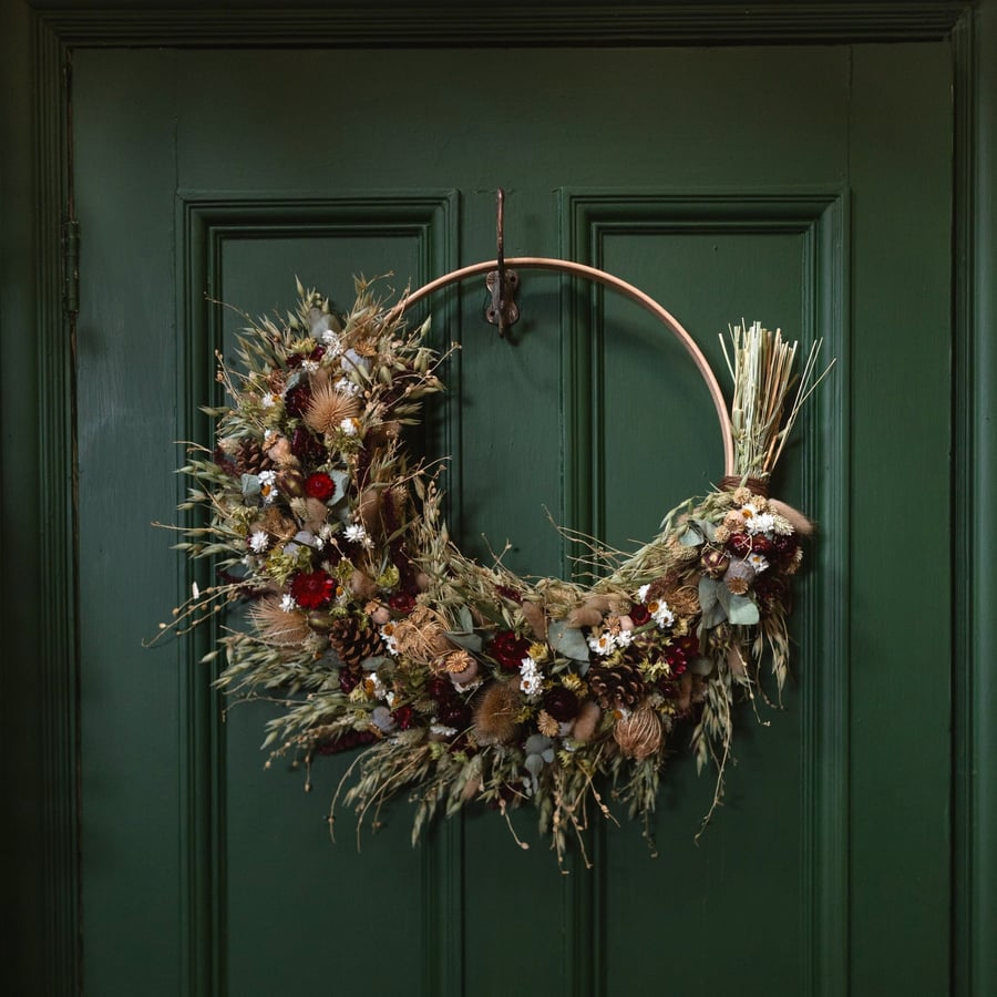 Christmas Festive dried flower wreath