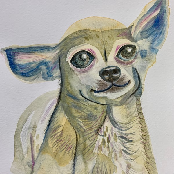 Quirky chihuahua dog (original painting)