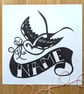 Large Bespoke Customised Personalised Handmade Swallow Name Banner