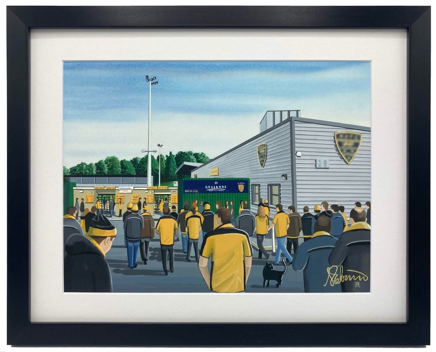 Maidstone Utd F.C, Gallagher Stadium, High Quality Framed Football Art Print.