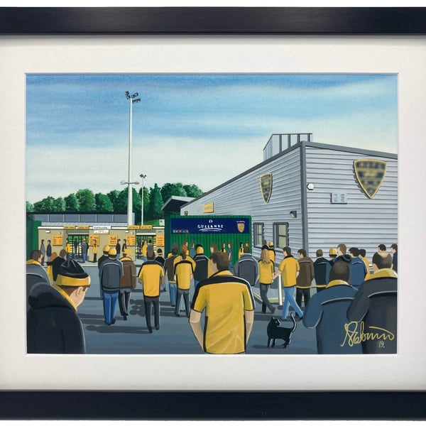 Maidstone Utd F.C, Gallagher Stadium, High Quality Framed Football Art Print.