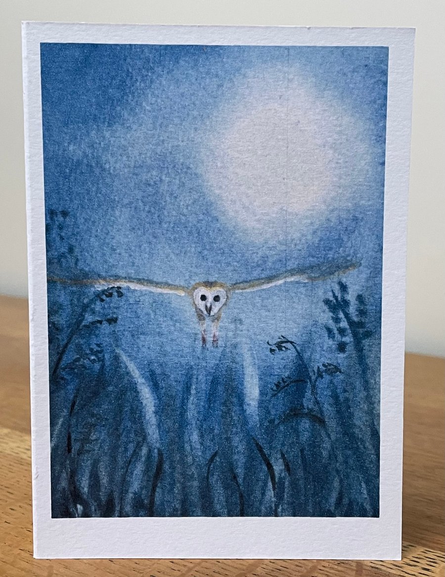 'Moonlight' blank greetings card 
