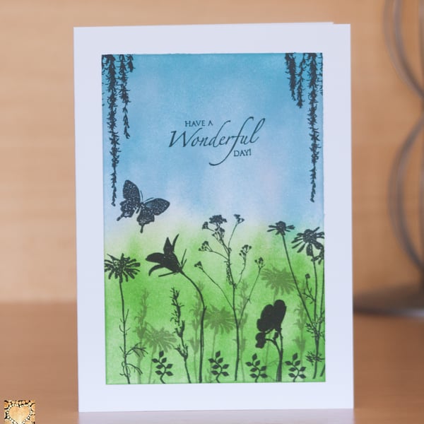 Wonderful Day Wildflowers handmade card
