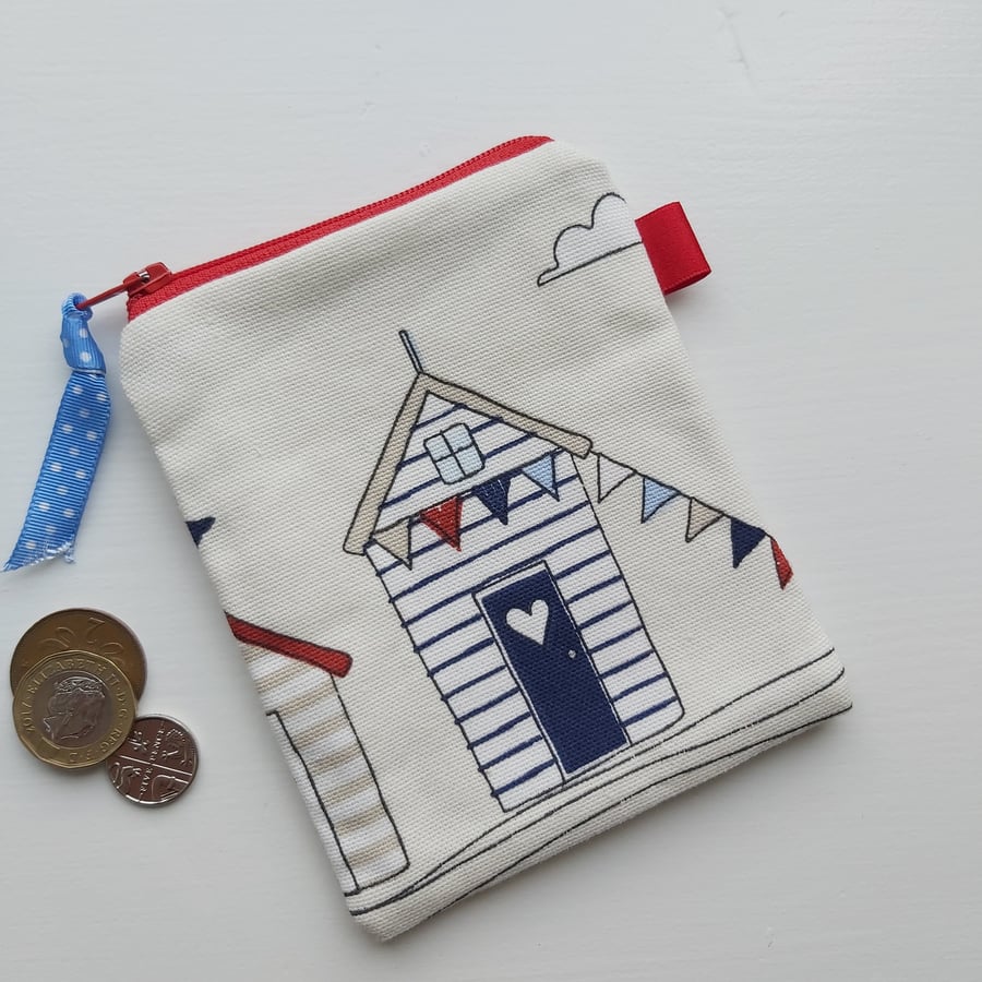 SALE Beach Huts Coin Purse