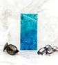 Blue Turquoise Green Batik Glasses Case Zipped