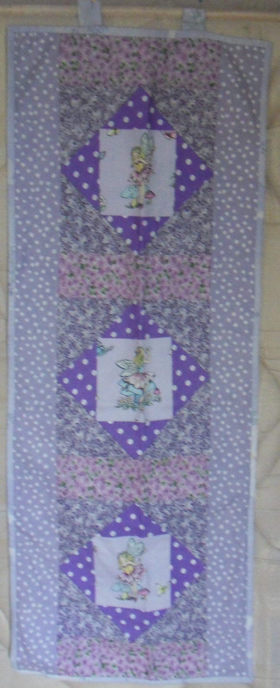 Homemade Fairy wall hanging (Purples)