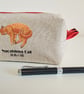 Cute Japanese Cat Printed Make-up Bag, Pencil Case - Cream - Image 2