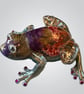 Handmade Resin Frog with Real Dried Flowers – Botanical Frog Sculpture – Unique  - Image 3