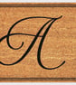 A Letter Door Mat - Monogram Letter A Welcome Mat - 3 Sizes