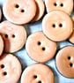 10 Pink Coconut Shell, Enamelled Buttons - Image 6