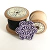Large ceramic flower shaped button