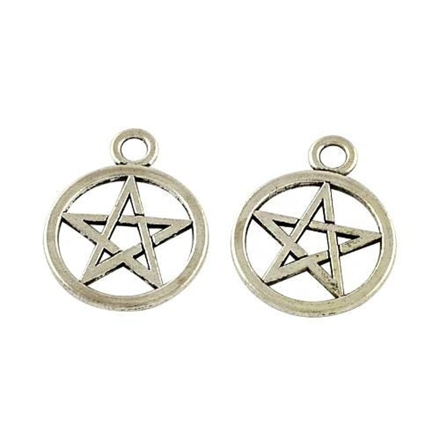 Tibetan Silver Pendants - Antique Silver, 25mm - Pack of 20x - Durable Pendants 