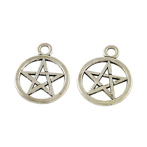 Tibetan Silver Pendants - Antique Silver, 25mm - Pack of 20x - Durable Pendants 