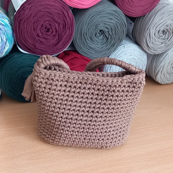 Cozy Mini Handmade Knit Bag - Aesthetic Crochet Pastel Purse