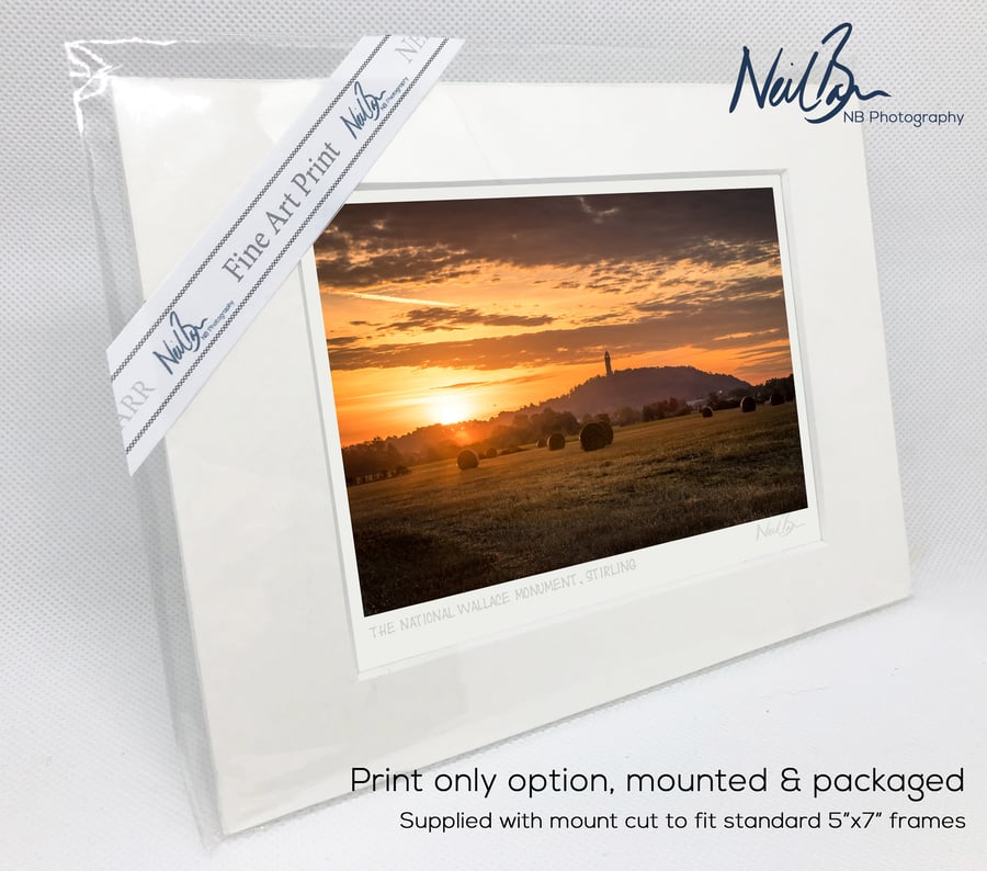 The National Wallace Monument, Stirling, Scotland - A6 (7" x 5") Unframed Print