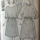 A multi-size sewing pattern for a woman's skirt and top in 3 styles and 4 sizes