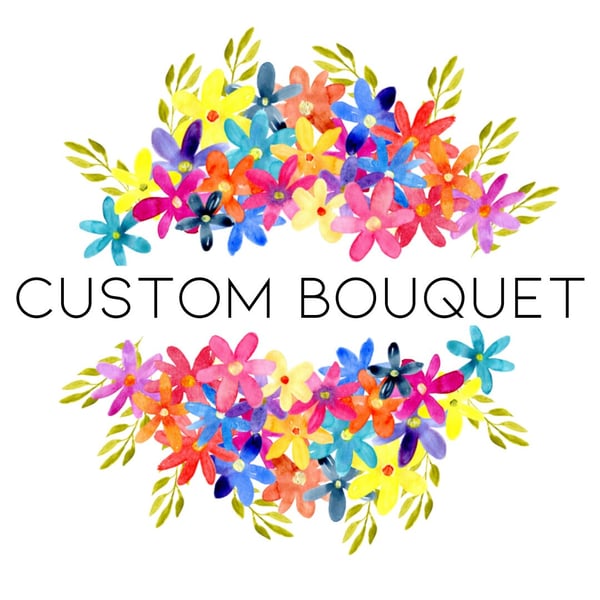 Custom Glass Flower Bouquet - Bespoke Flower Bouquets - Handmade Glass Flowers -