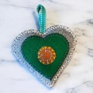 Hand stitched LavenderHeart FH4