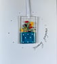 Fused glass keepsake card- flower pot  - Image 2