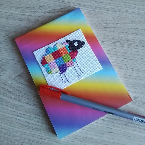 Patchwork Sheep, Sheep Notebook, Sheep Notepad, Rainbow Sheep