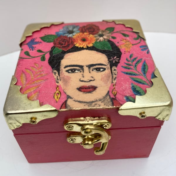 Unique Trinket Box Frida Kahlo Hot Pink Gift For Her