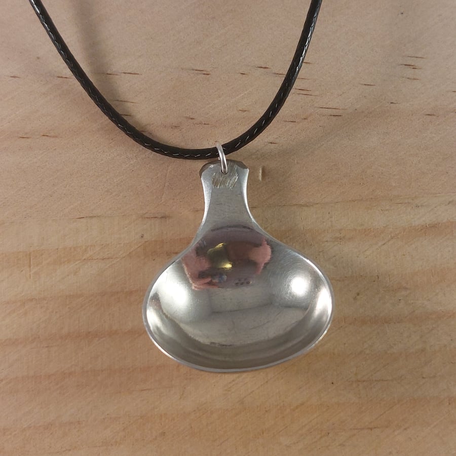 Upcycled Silver Plated Salt Spoon Necklace (SPN102514)
