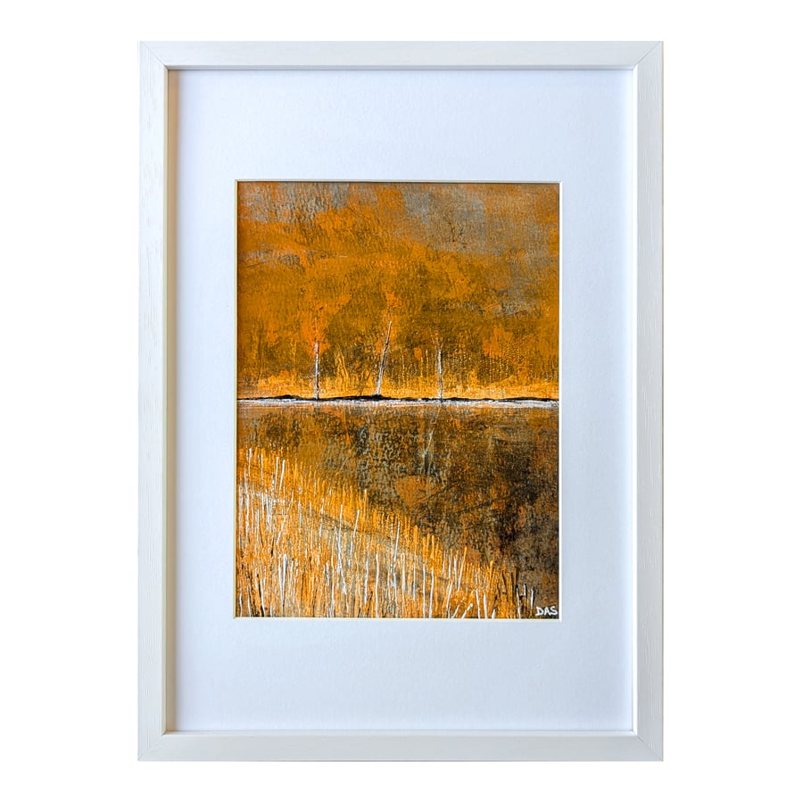'Autumn Glow' Original A4 Framed Painting
