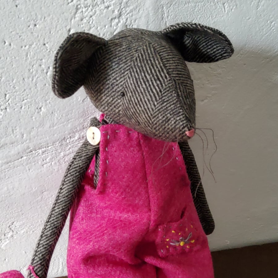 Valentine yorkshire tweed mouse doll