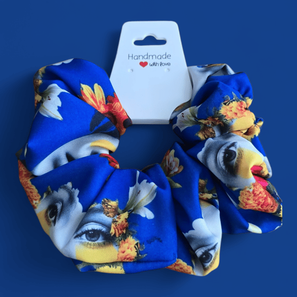 Handmade retro hair scrunchie
