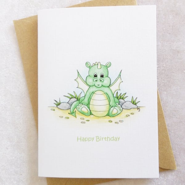 Baby Dragon Birthday Card